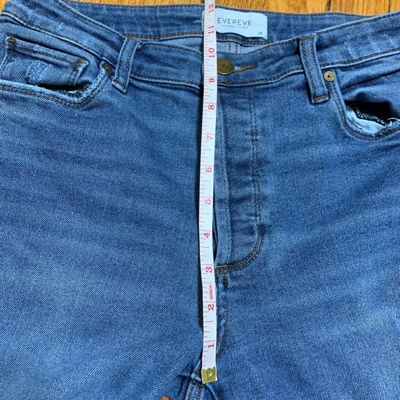 Evereve The Ever Straight High Rise Straight  Button Fly Denim Jeans Size 28 - Picture 4 of 9